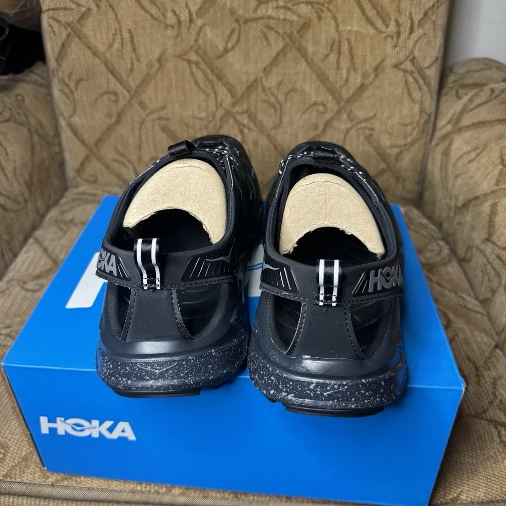 Hoka One One Trainers Men's 10 Women's 11‎ Hopara Black Summer Trail Run Sandals